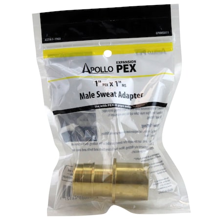 Apollo 1 in. Brass PEX-A Barb x 1 in. Male Sweat Adapter EPXMSA11